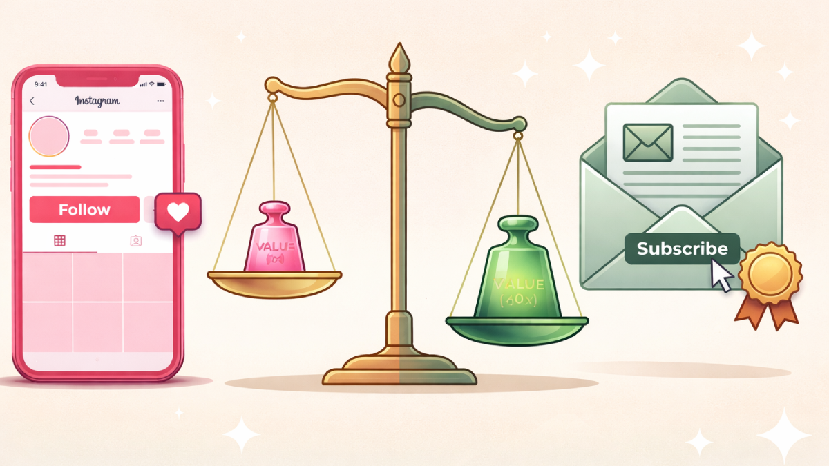 Instagramföljare vs nyhetsbrevsprenumeranter