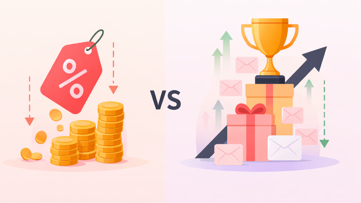 Rabatt eller tävling för nya e-postadresser?